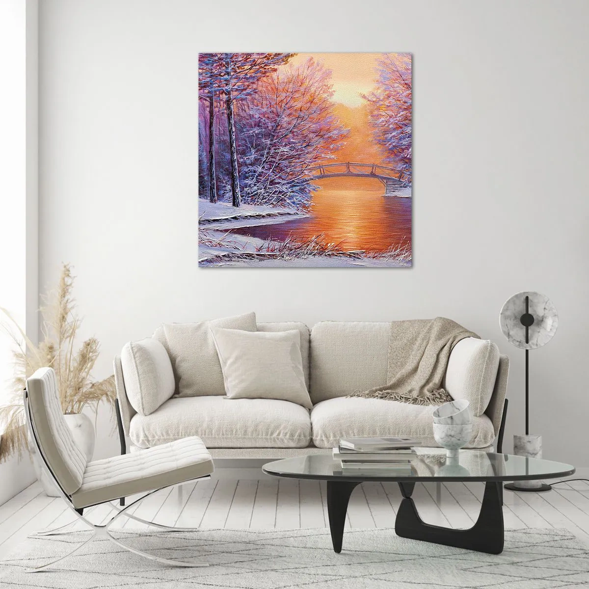 Billede på glas - Lad os mødes her - 60x60 cm