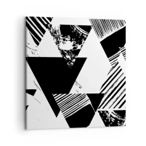 Lærredstryk - Billede på lærred - Regn af trekanter - 60x60 cm