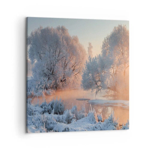 Lærredstryk - Billede på lærred - Alt lyser i solskinnende krystal - 50x50 cm