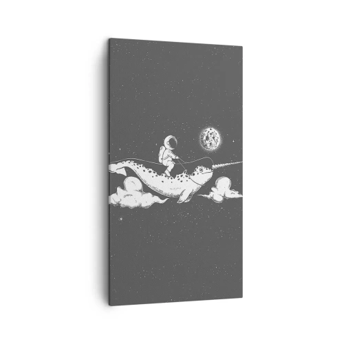 Lærredstryk - Billede på lærred - Rumrytter - 45x80 cm