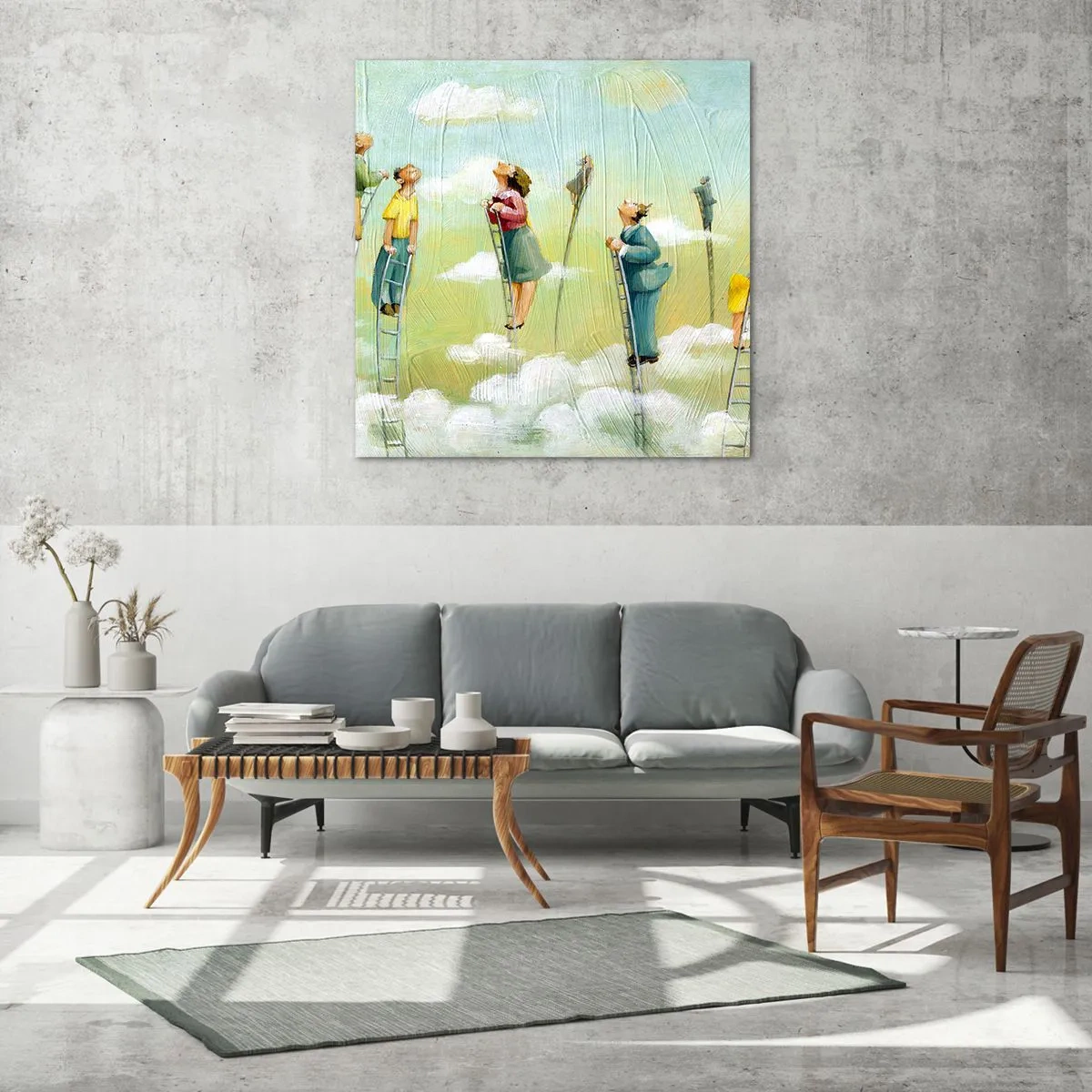 Billede på glas - Bag din drøm - 60x60 cm