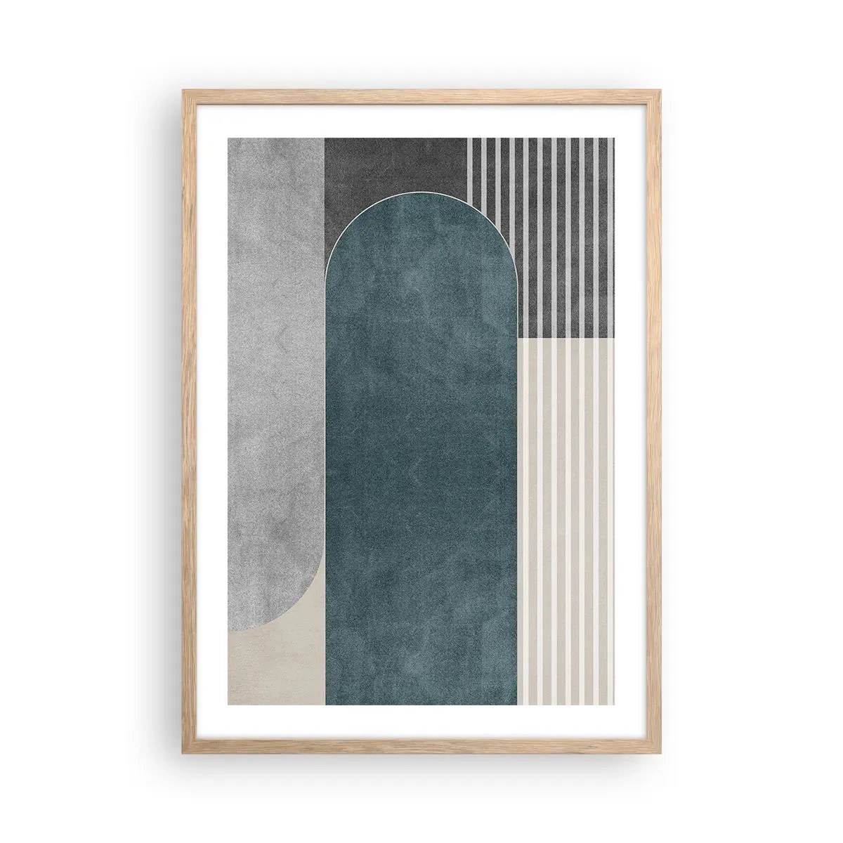 Plakat i ramme af lyst egetræ - Horisontal komposition - 50x70 cm
