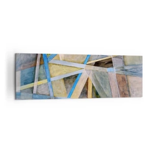 Lærredstryk - Billede på lærred - Lige eller skråt? - 160x50 cm
