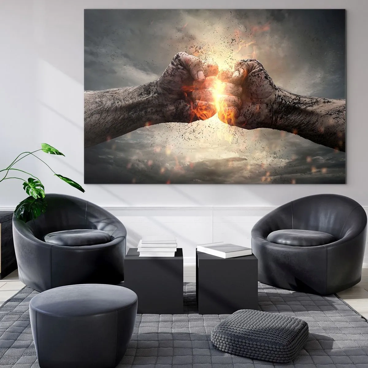 Billede på glas - Stå op til kamp - 100x70 cm