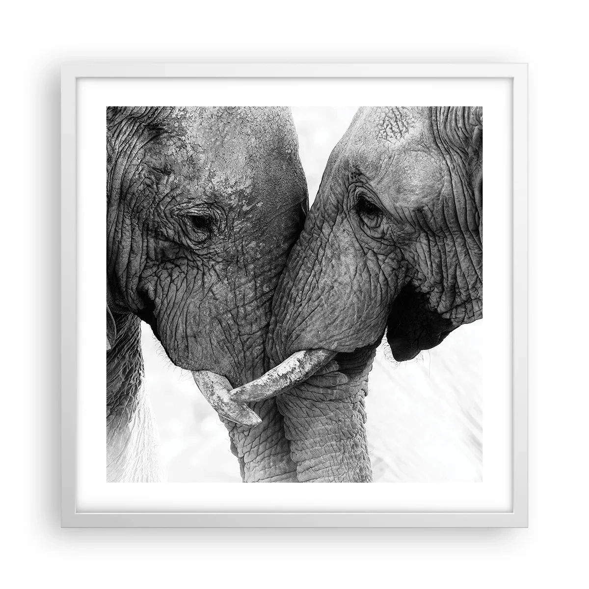 Plakat i hvid ramme - Hjertelig tilståelse - 50x50 cm