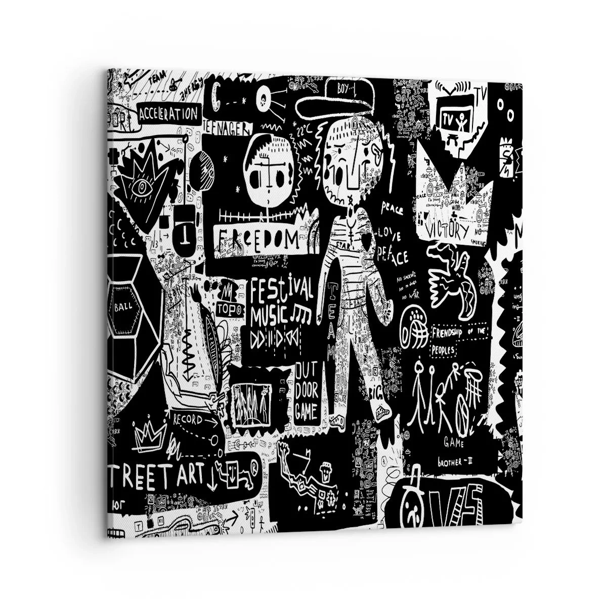 Lærredstryk - Billede på lærred - Den åndelige ungdom med lov og glæde - 50x50 cm