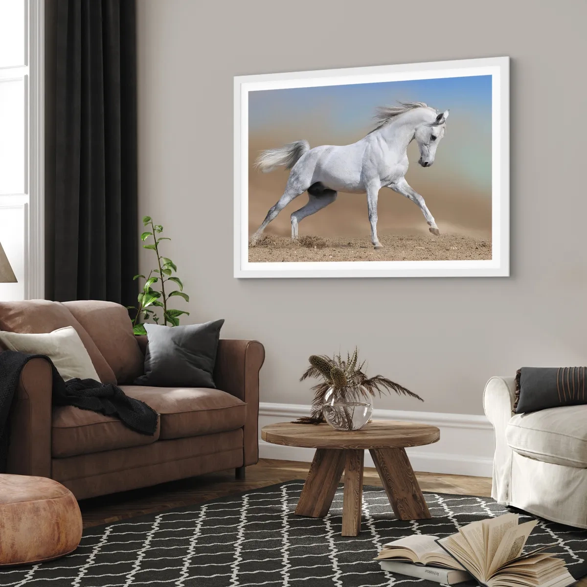 Plakat i hvid ramme - Den smukkeste arabiske fortælling - 100x70 cm