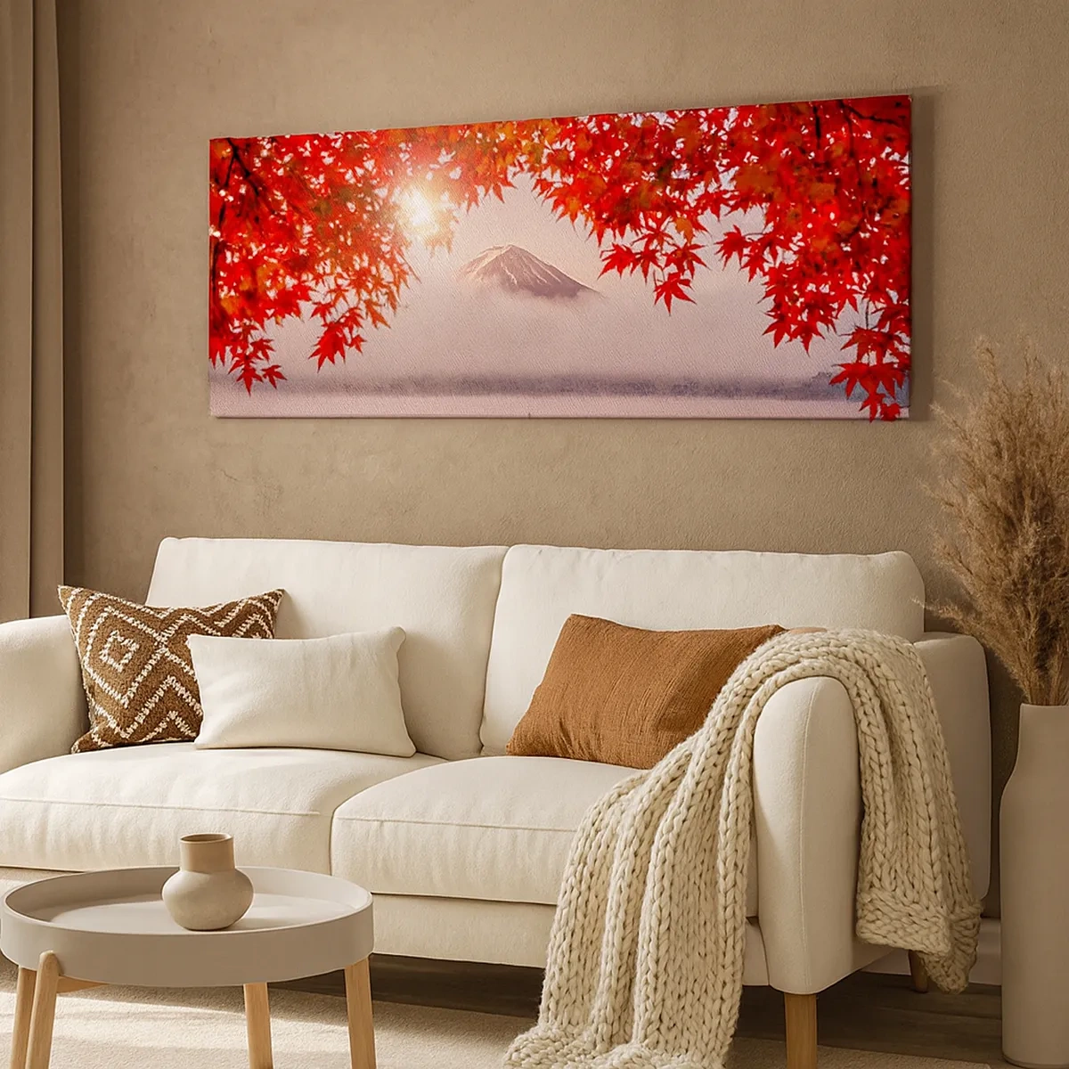 Lærredstryk - Billede på lærred - I en japansk atmosfære - 30x30 cm