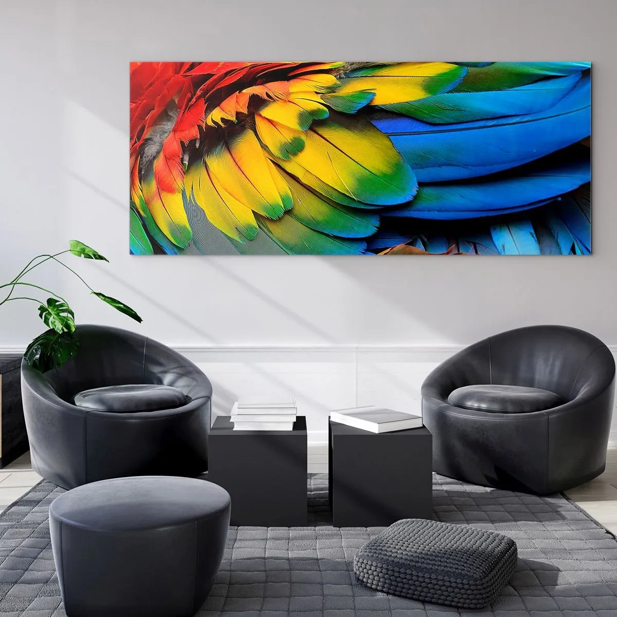 Billede på glas - Paradisfugl - 90x30 cm