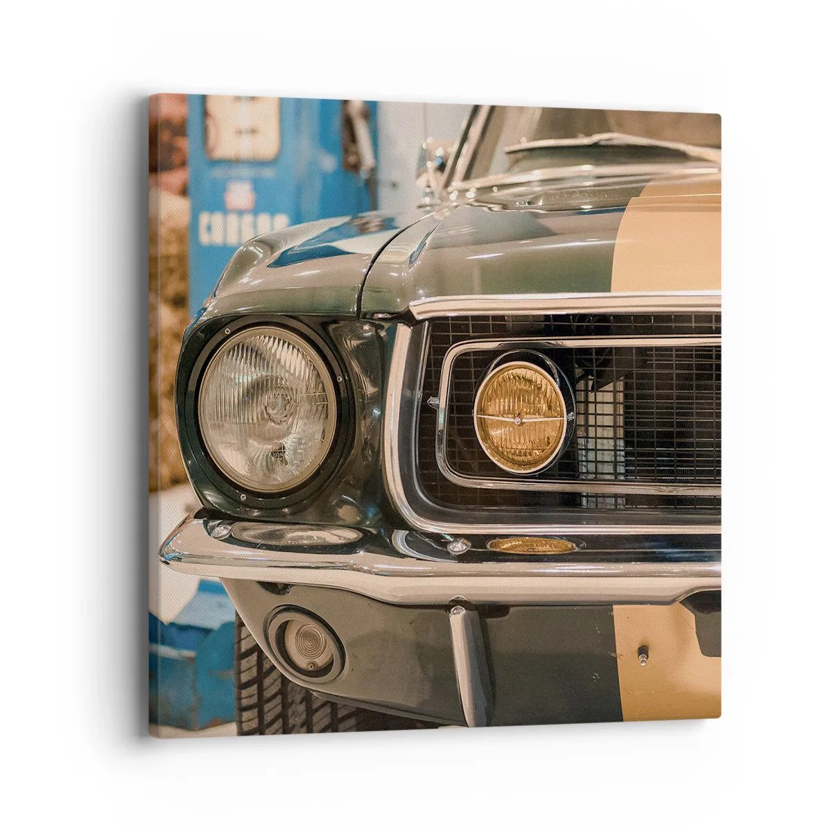 Lærredstryk - Billede på lærred - Møde med en legende - 40x40 cm