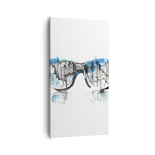 Lærredstryk - Billede på lærred - Storbyens elegance - 55x100 cm