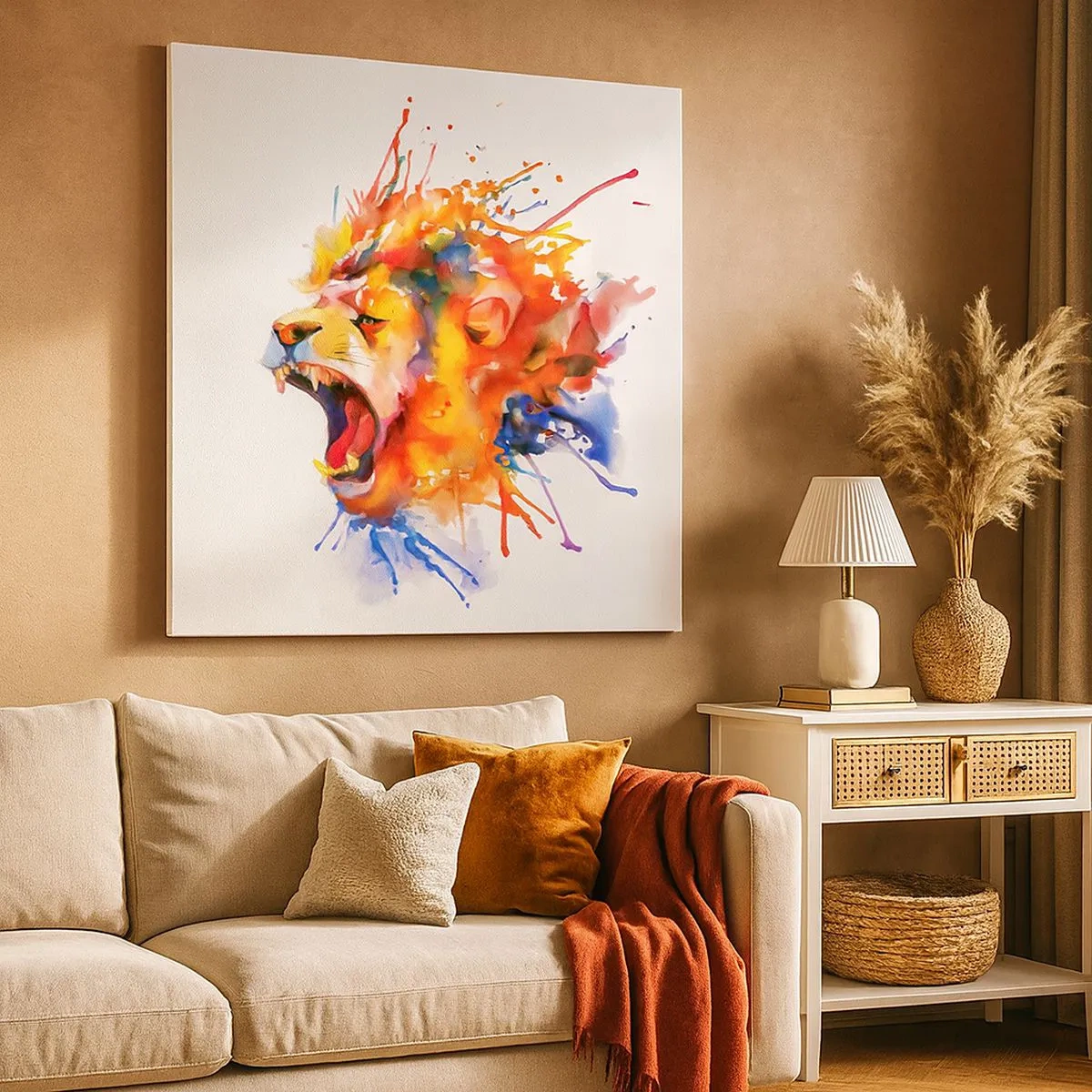 Lærredstryk - Billede på lærred - Eksplodere med vrede - 30x30 cm