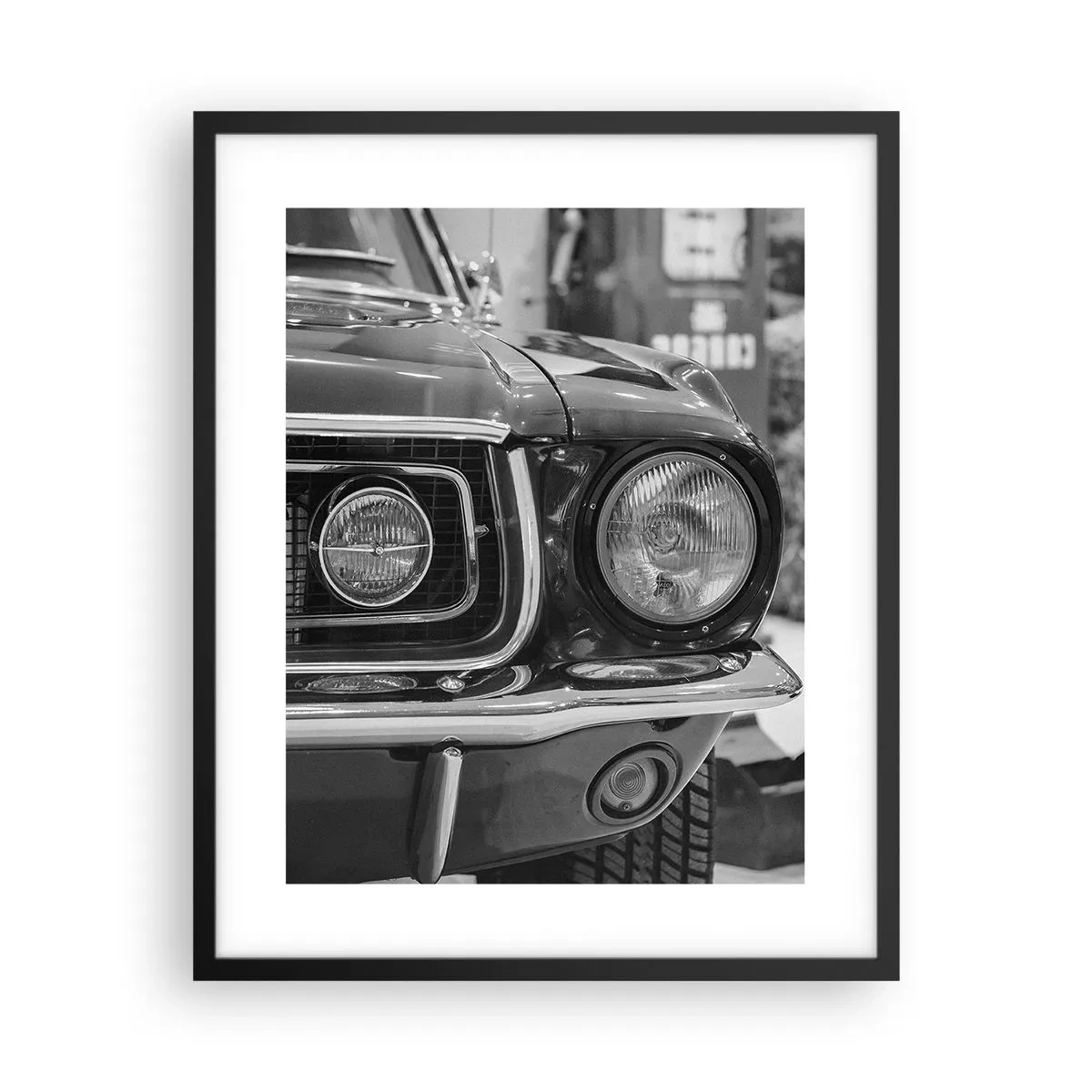 Plakat i sort ramme - Hård kørsel - 40x50 cm