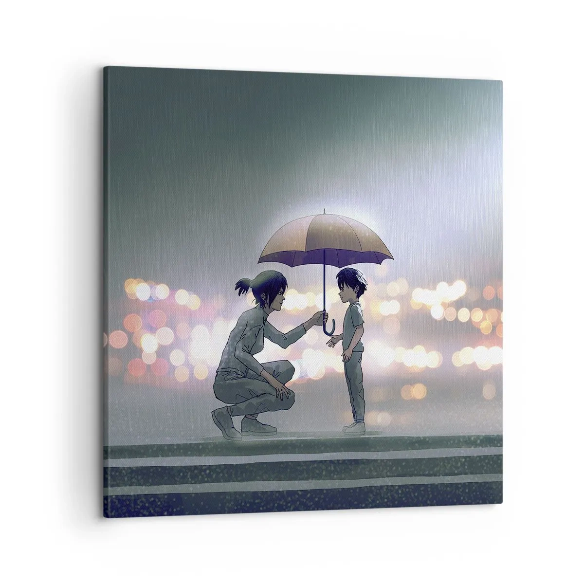Lærredstryk - Billede på lærred - Og alt er godt nu - 50x50 cm