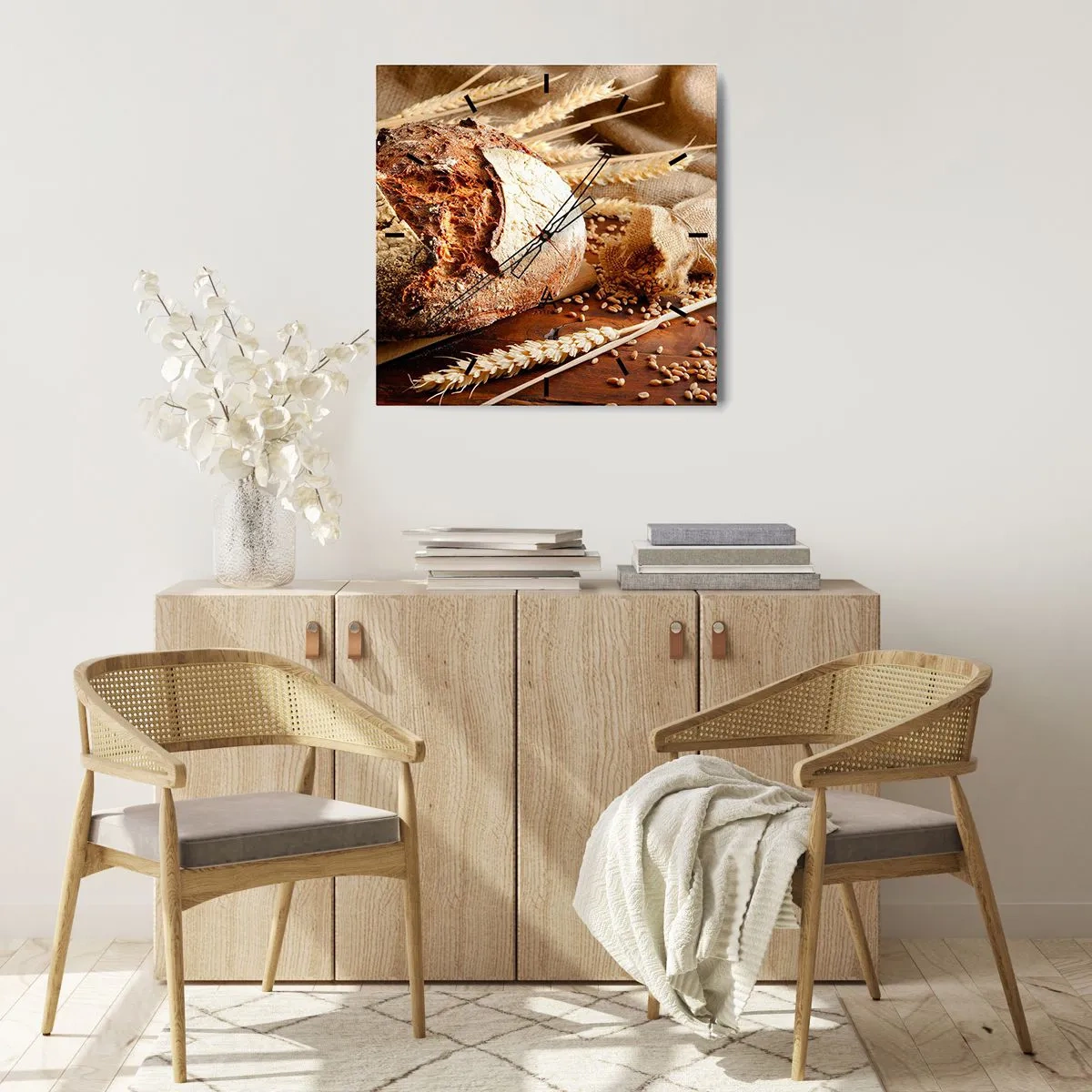 Vægur, Uret - Appetitlig, velduftende, sprød - 40x40 cm