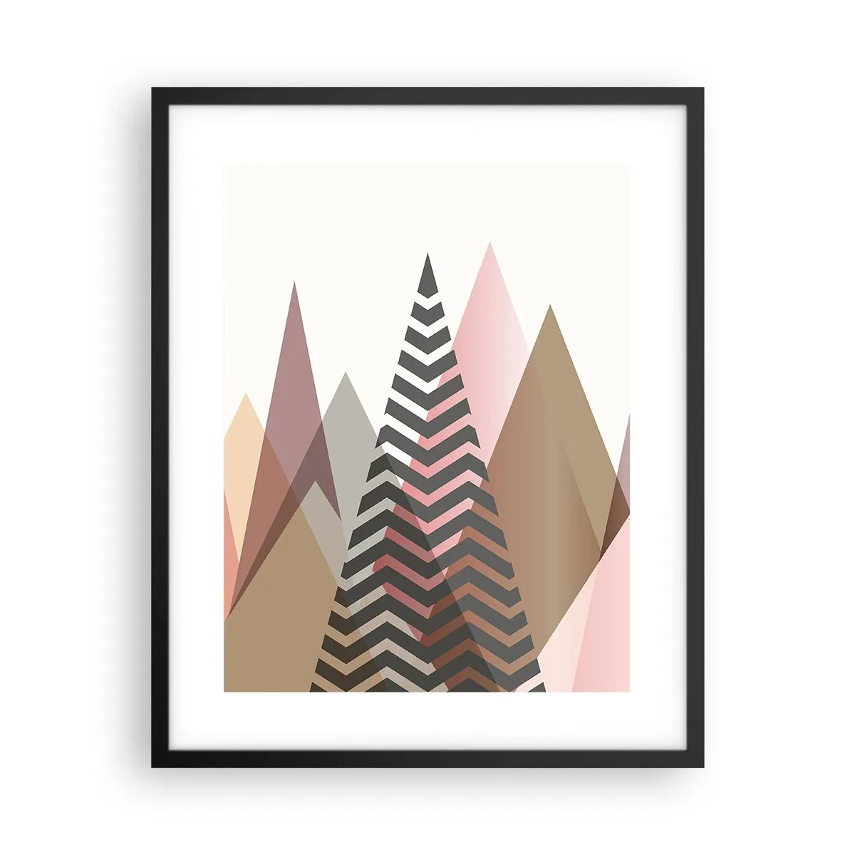 Plakat i sort ramme - Pyramide udsigt - 40x50 cm