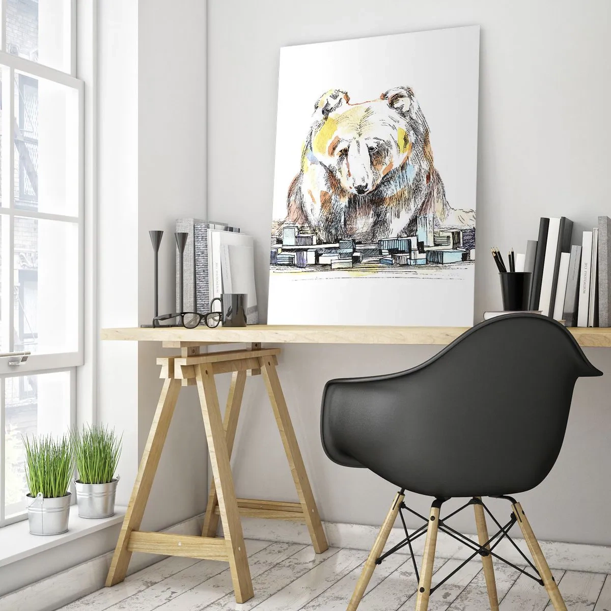 Billede på glas - Hvordan kan man leve på den måde? - 70x100 cm