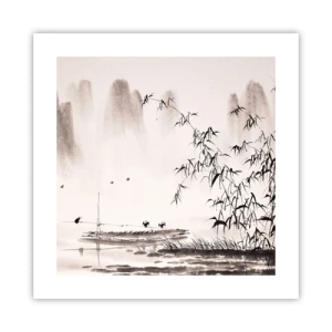 Plakat - Stilhed i rismarkerne - 40x40 cm