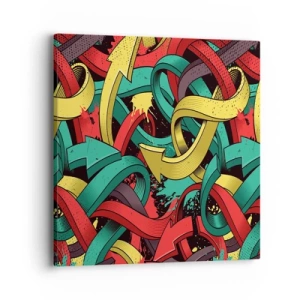 Lærredstryk - Billede på lærred - Hvilken vej skal man gå? - 40x40 cm