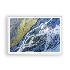 Plakat i hvid ramme - Naturens hulemalerier - 100x70 cm