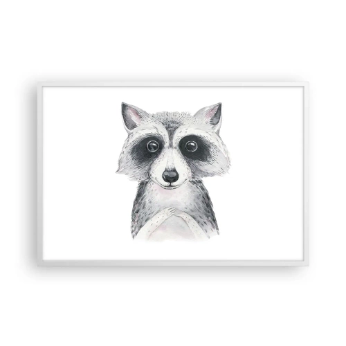 Plakat i hvid ramme - Et øjeblik til at trække på skuldrene - 91x61 cm