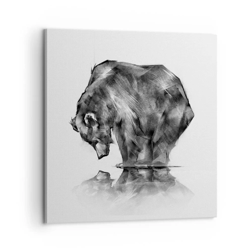 Lærredstryk - Billede på lærred - Dejligt at se nogen tæt på - 60x60 cm