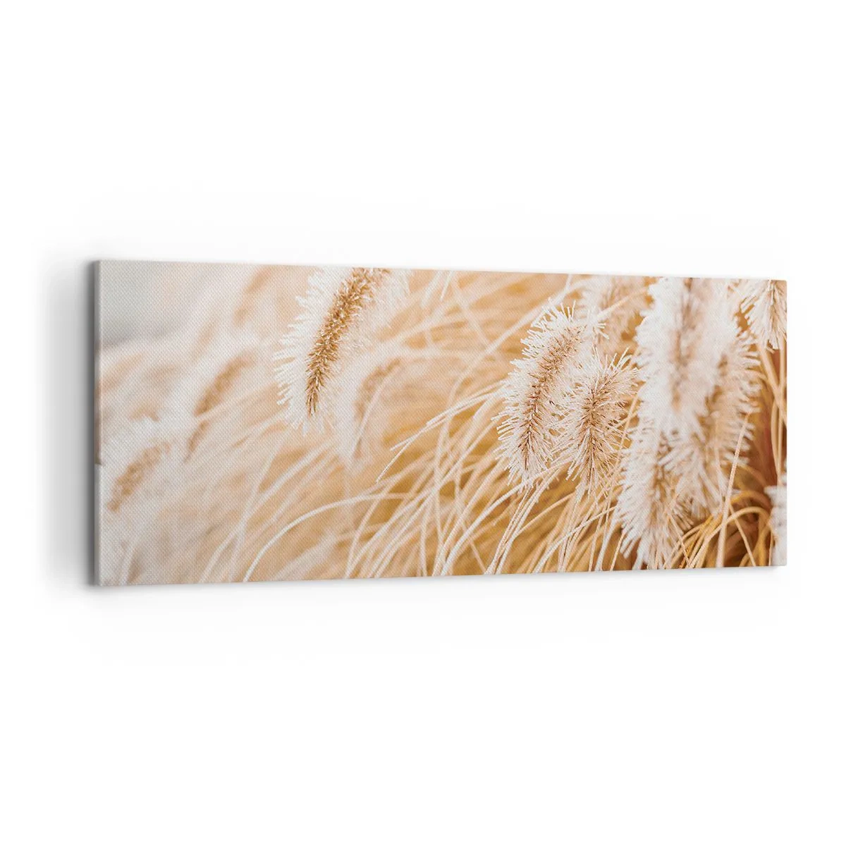 Lærredstryk - Billede på lærred - Gyldent susen af græsser - 100x40 cm