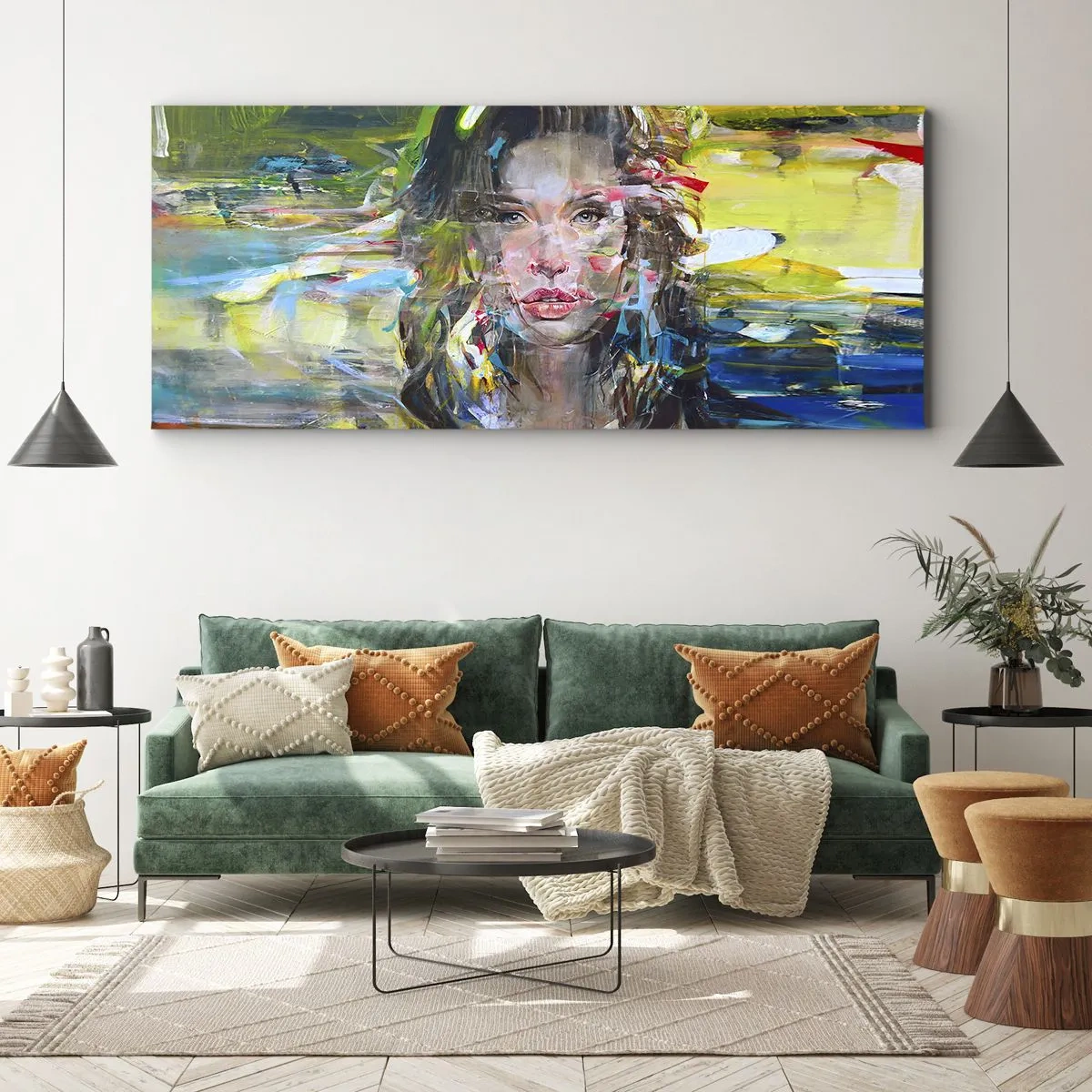 Lærredstryk - Billede på lærred - Bag lufttæppet - 140x50 cm