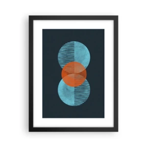 Plakat i sort ramme - Symmetrisk sammensætning - 30x40 cm