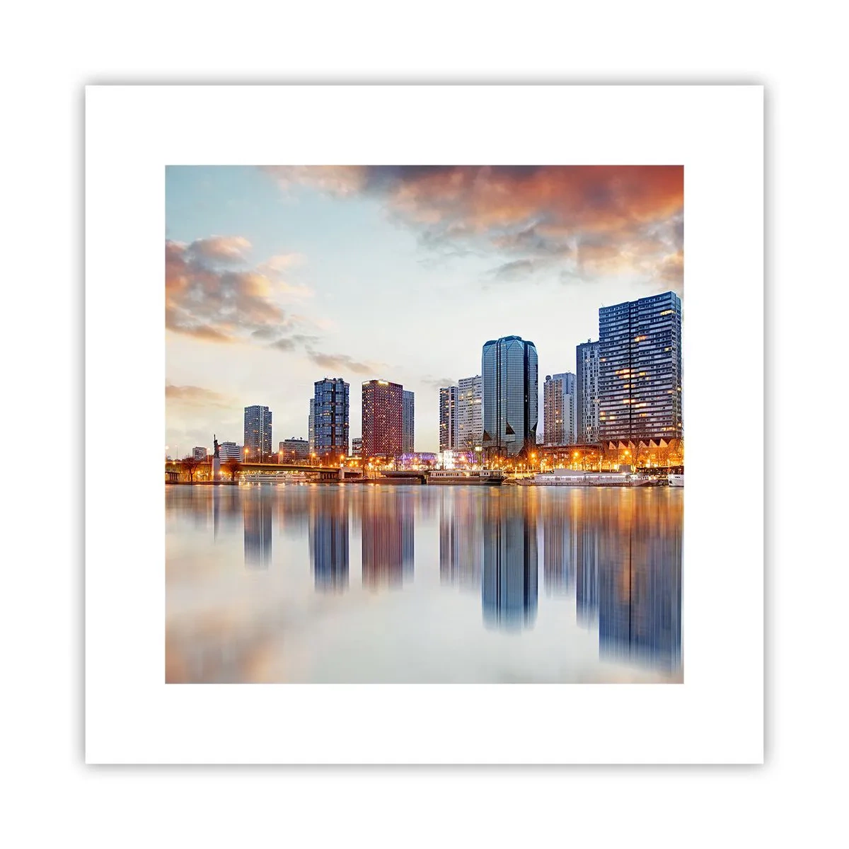 Plakat - Den monumentale ro i Paris - 30x30 cm