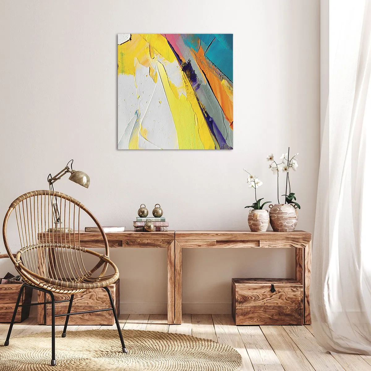 Lærredstryk - Billede på lærred - Lysets anatomi - 30x30 cm