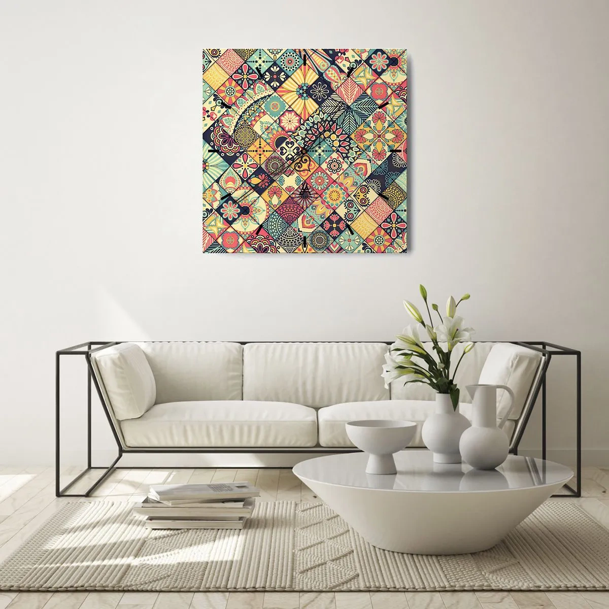 Vægur, Uret - Marokkansk stemning - 40x40 cm