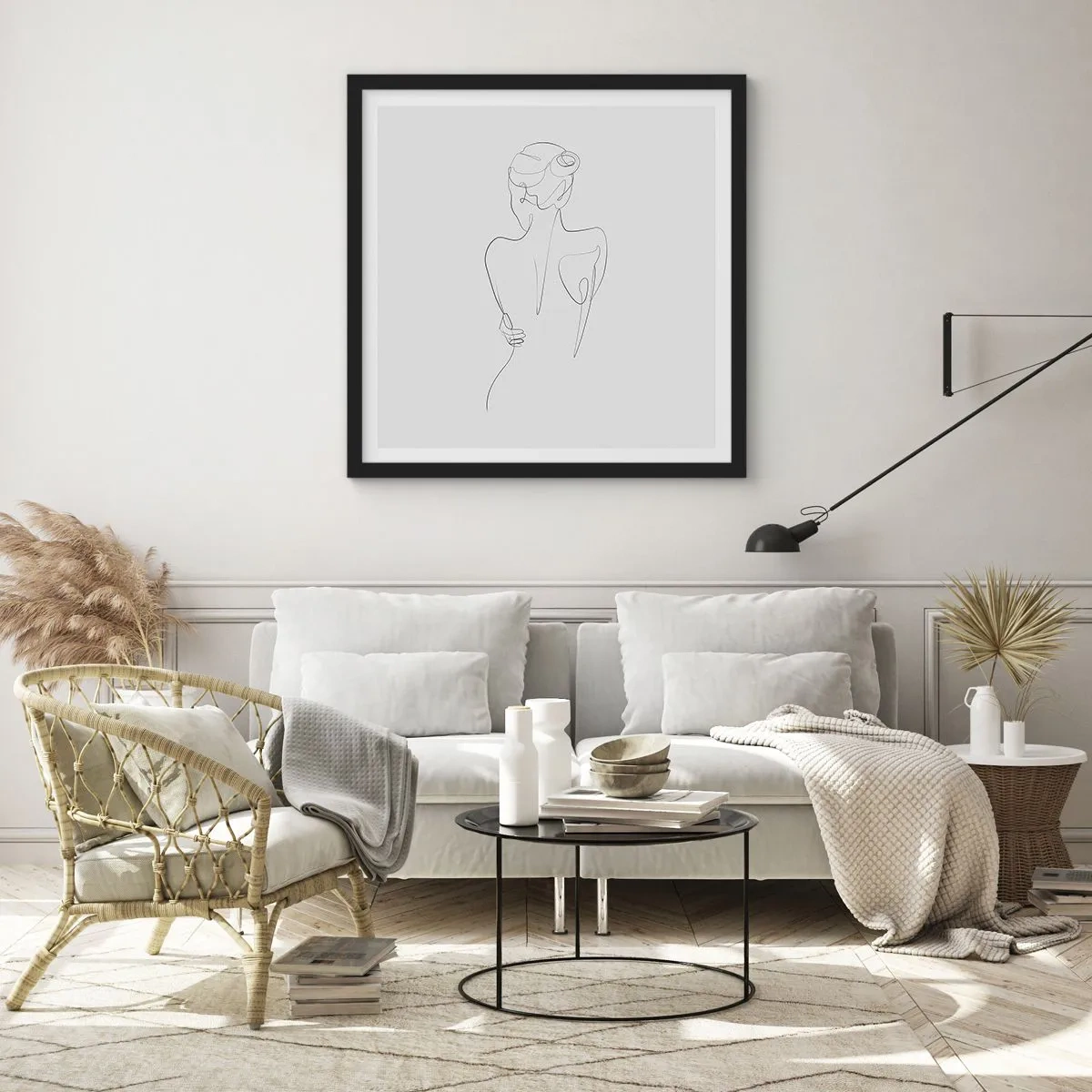 Plakat i sort ramme - Kroppens musik - 60x60 cm