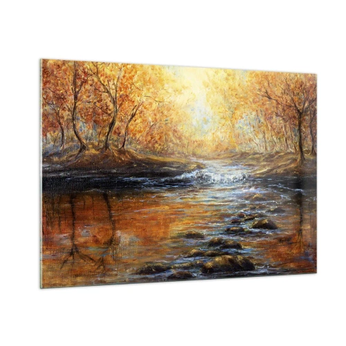 Billede på glas - Gylden strøm - 100x70 cm