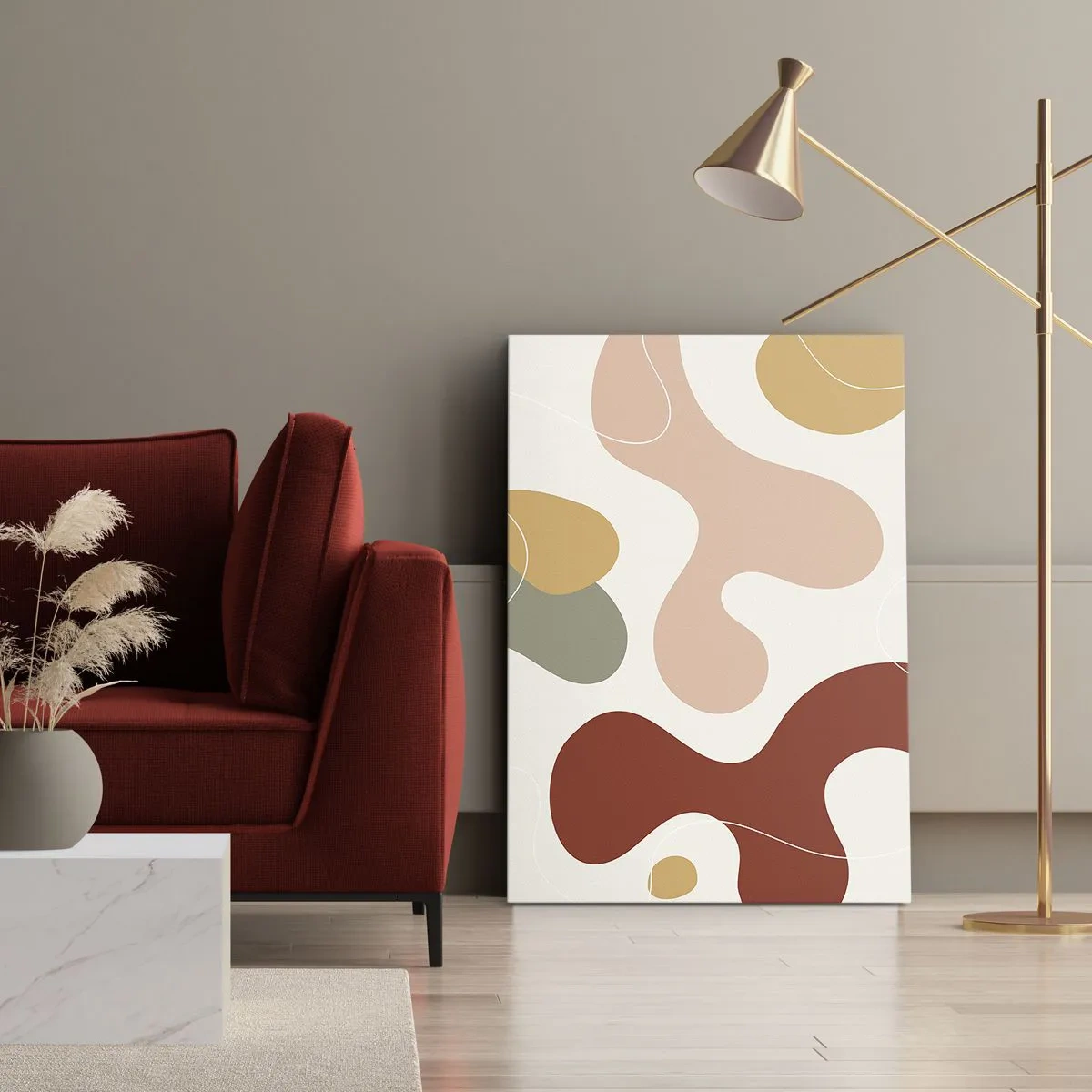 Lærredstryk - Billede på lærred - Es eller flores? - 50x70 cm