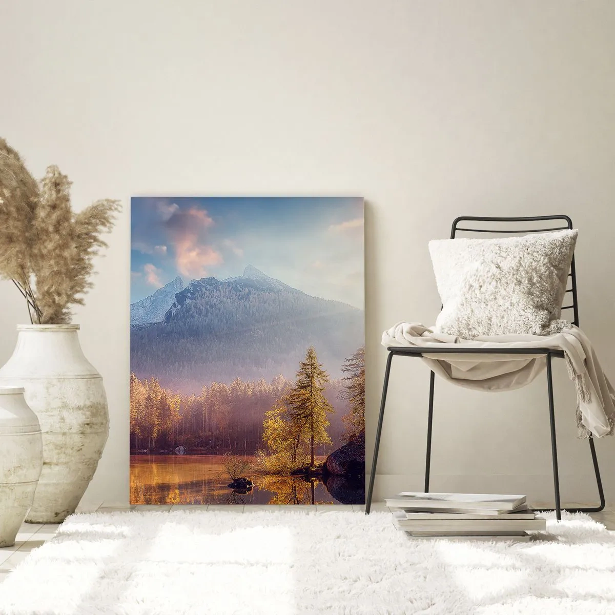 Billede på glas - I bjerge og dale - 50x70 cm