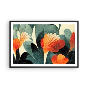 Plakat i sort ramme - Varmen fra troperne og køligheden fra det grønne - 91x61 cm