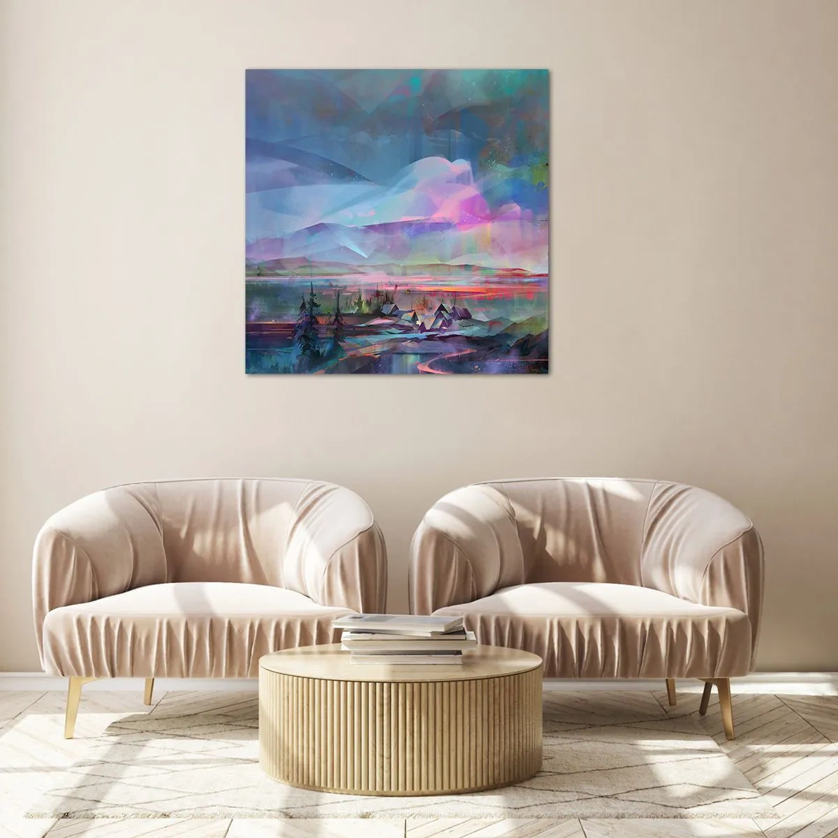 Billede på glas - Under en venlig himmel - 30x30 cm