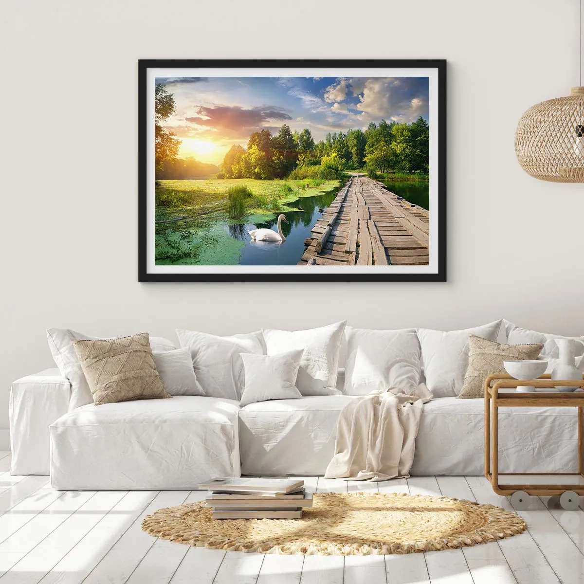 Plakat i sort ramme - Sommer, sommer overalt - 70x50 cm