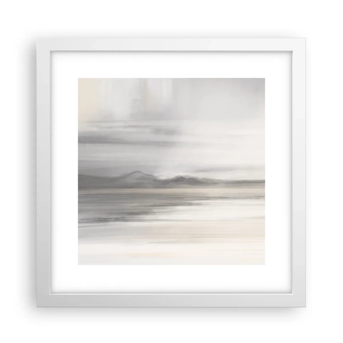 Plakat i hvid ramme - En tankevækkende afstand - 30x30 cm