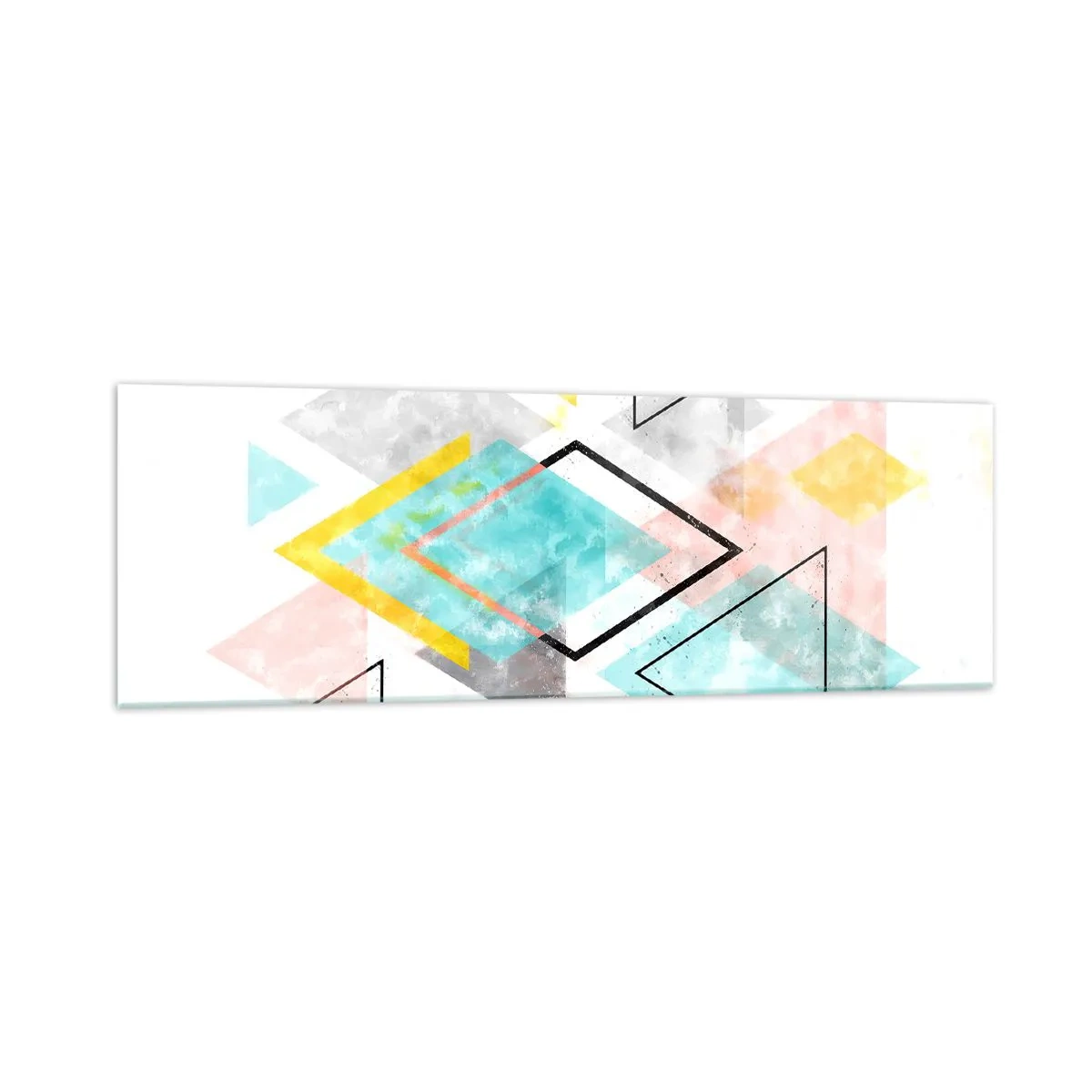 Billede på glas - Geometrisk leg - 160x50 cm