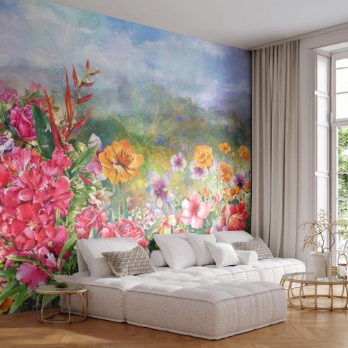 Fototapet Premium Sand - En have, der er gået amok - Blomster, Have, Natur - 400x280 cm