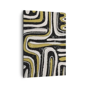 Lærredstryk - Billede på lærred - Komposition: stier og gyder - 50x70 cm