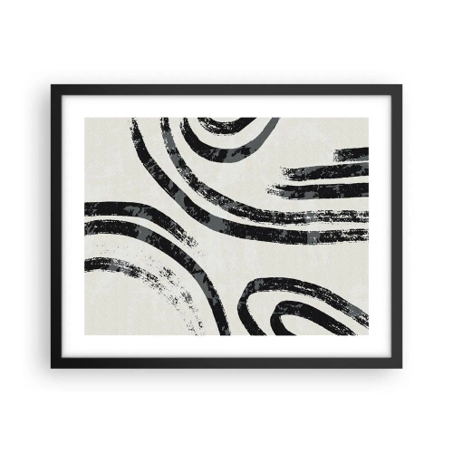 Plakat i sort ramme - Halvt stoppet - 50x40 cm