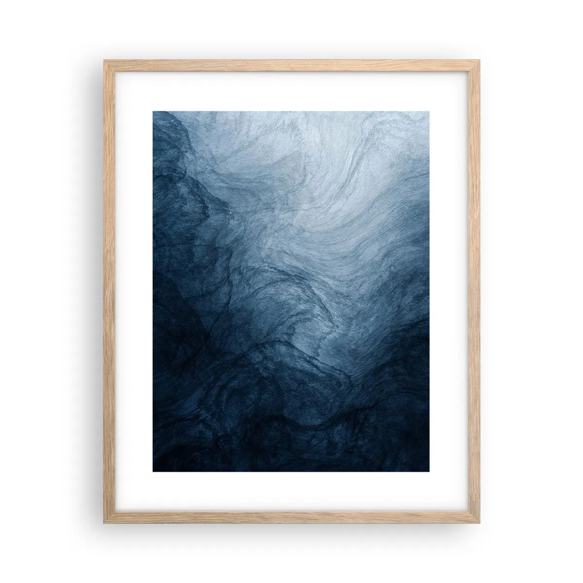 Plakat i ramme af lyst egetræ - Ind i dybet - 40x50 cm