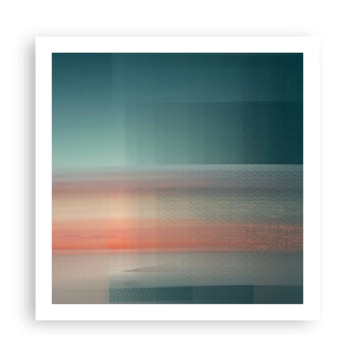 Plakat - Abstraktion: bølger af lys - 60x60 cm