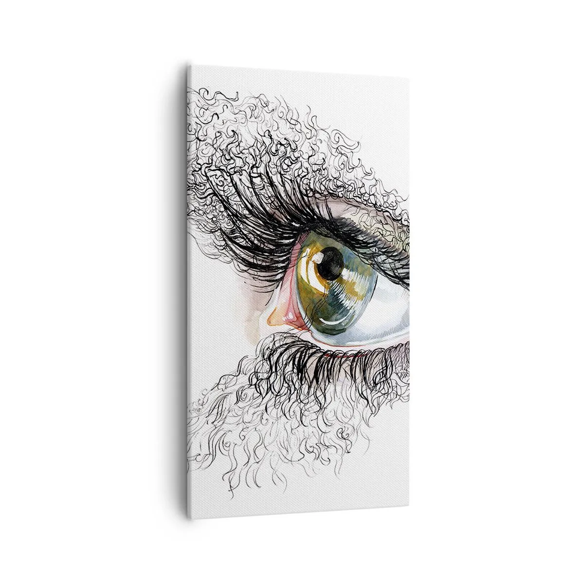 Lærredstryk - Billede på lærred - Se direkte ind i sjælen - 55x100 cm