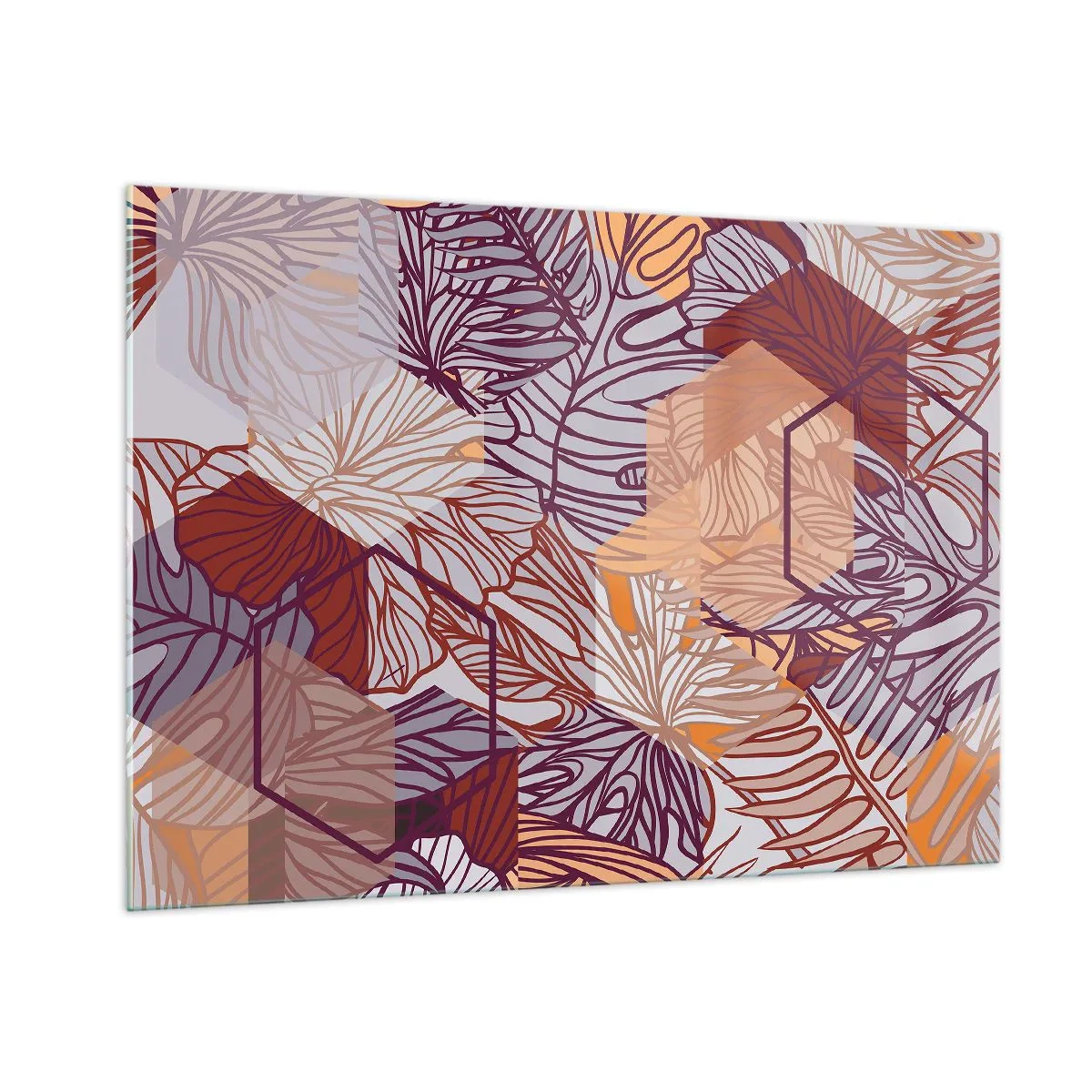 Billede på glas - Umuligt forhold mellem geometri og natur - 100x70 cm