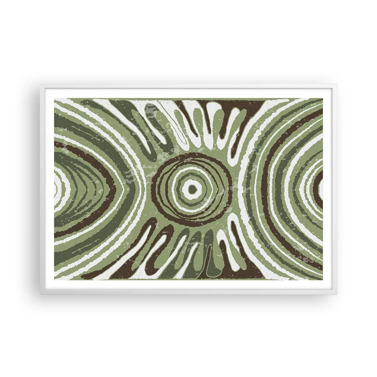 Plakat i hvid ramme - Eksplosion af følelser - 100x70 cm