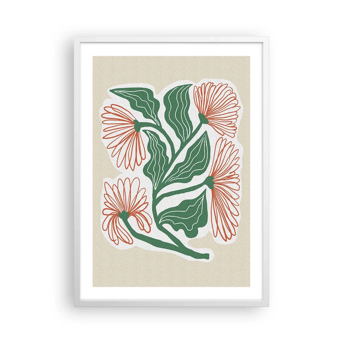 Plakat i hvid ramme - Folkeligt og moderne - 50x70 cm